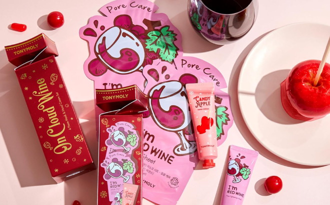 TonyMoly On Cloud Wine Red Wine Skincare Set