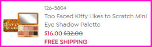 Too Faced Mini Palette Checkout Screen Too Faced Mini Palette Checkout Screen