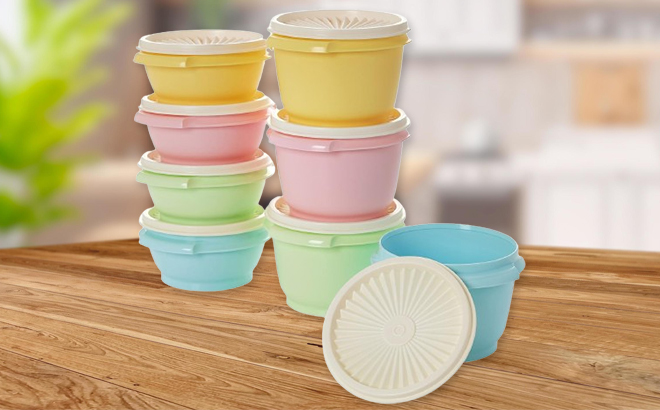 Tupperware 16 Piece Heritage Round Mini Bowls Set