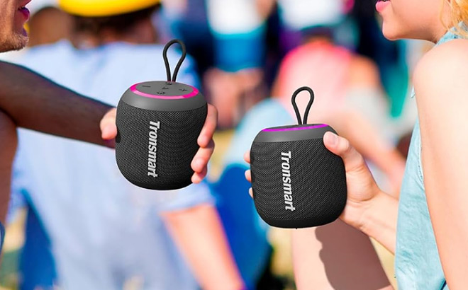 Two Mini Portable Speakers Two Mini Portable Speakers