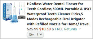 Water Dental Flosser at Checkout Water Dental Flosser at Checkout