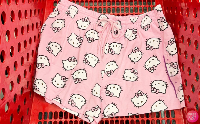 Womens Hello Kitty Graphic Lounge Shorts in a Cart at Target Womens Hello Kitty Graphic Lounge Shorts in a Cart at Target