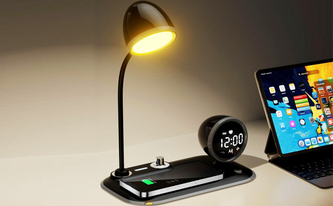 3 in 1 Wireless Charger Lamp and Bedside Clock 3 in 1 Wireless Charger Lamp and Bedside Clock