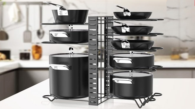 8 Tier Pots and Pans Organizer 8 Tier Pots and Pans Organizer