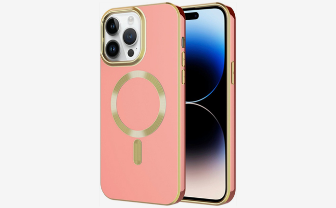 AMPD MagSafe Case for iPhone 14 Pro in Light Pink Color AMPD MagSafe Case for iPhone 14 Pro in Light Pink Color