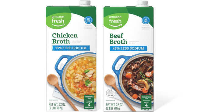 Amazon Fresh Broth Chicken and Beef Amazon Fresh Broth Chicken and Beef