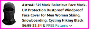 Balaclava Face Mask Checkout Screen Balaclava Face Mask Checkout Screen