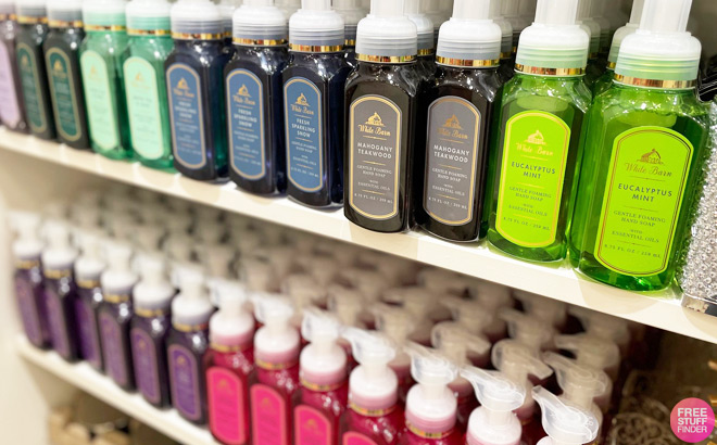 Bath and Body Works Hand Soaps on a Store Shelf Bath and Body Works Hand Soaps on a Store Shelf