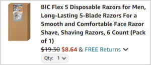 Bic Razors at Checkout Bic Razors at Checkout