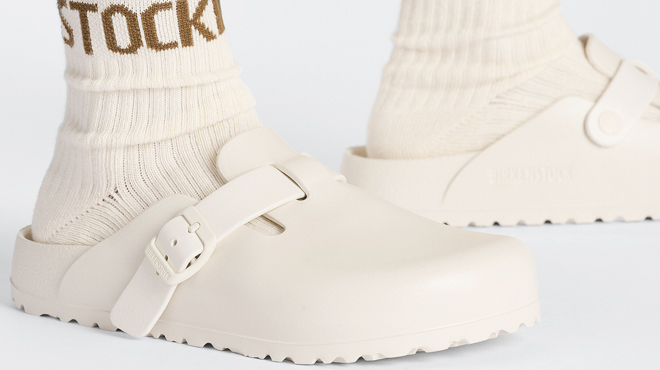 Birkenstock Boston EVA Clogs Eggshell Color Birkenstock Boston EVA Clogs Eggshell Color