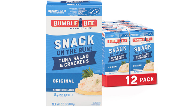 Bumble Bee Snack On The Run Tuna Salad with Crackers 12 Pack
