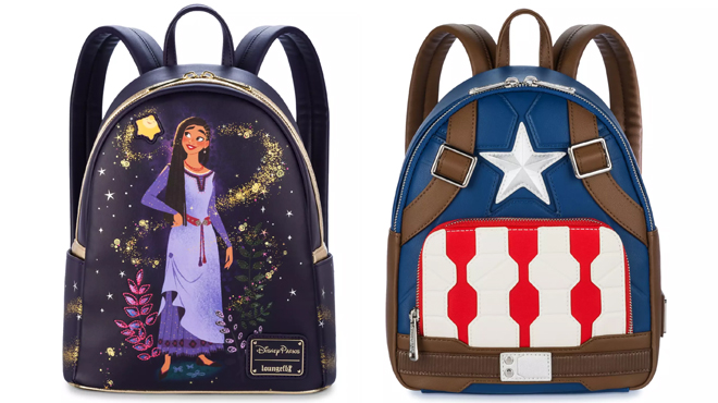 Captain America and Wish Loungefly Mini Backpack Captain America and Wish Loungefly Mini Backpack