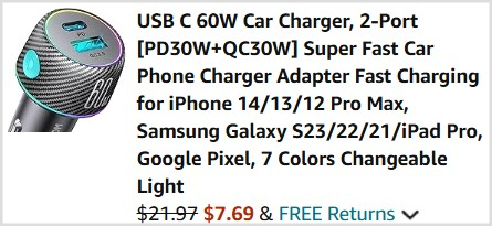 Car Charger Checkout Car Charger Checkout