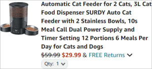 Checkout page of Surdy Automatic Cat Feeder Checkout page of Surdy Automatic Cat Feeder