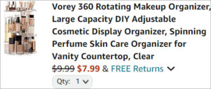 Checkout page of Vorey Rotating Makeup Organizer Checkout page of Vorey Rotating Makeup Organizer