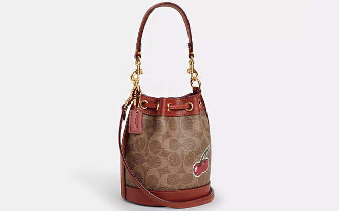 Coach Outlet Mini Bucket Bag In Signature Canvas Coach Outlet Mini Bucket Bag In Signature Canvas
