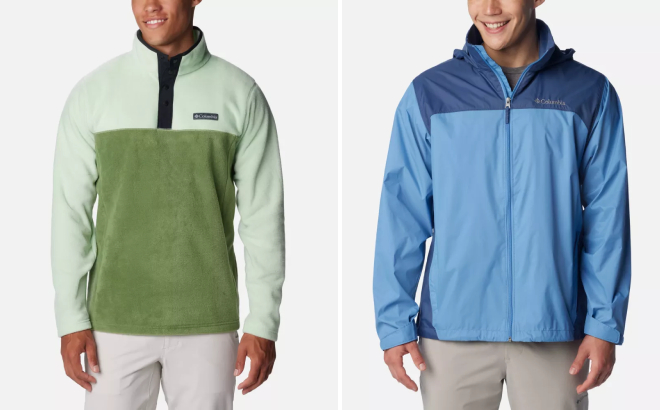 Columbia Mens Steens Mountain Fleece Pullover and Glennaker Lake Jacket Columbia Mens Steens Mountain Fleece Pullover and Glennaker Lake Jacket