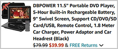 Dbpower 11 5 Inch Portable DVD Player Screenshot Dbpower 11 5 Inch Portable DVD Player Screenshot