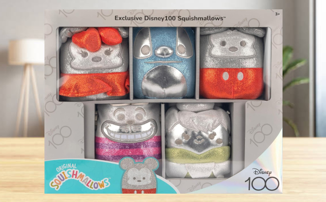 Disney100 Squishmallows 5 Piece Plush Box Set Disney100 Squishmallows 5 Piece Plush Box Set