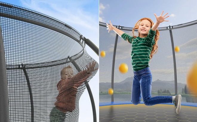 Doufit 10 FT Trampoline with Enclosure Net Doufit 10 FT Trampoline with Enclosure Net