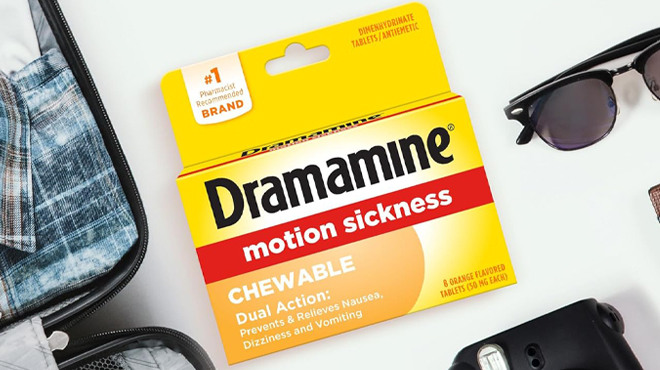 Dramamine Motion Sickness Relief Chewable 8 Count Tablets Dramamine Motion Sickness Relief Chewable 8 Count Tablets