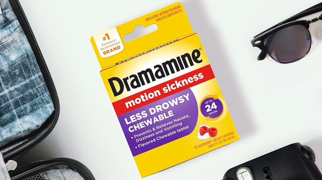 Dramamine Motion Sickness Relief Chewable Less Drowsy Tablets 12 Ct Dramamine Motion Sickness Relief Chewable Less Drowsy Tablets 12 Ct