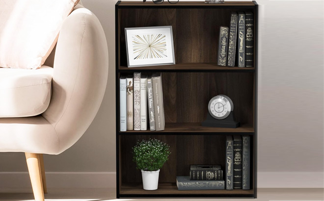 Furinno Pasir 3 Tier Open Shelf Bookcase Furinno Pasir 3 Tier Open Shelf Bookcase