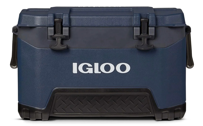 Igloo BMX 52 Quart Ice Chest Cooler with Cool Riser Technology Rugged Blue Igloo BMX 52 Quart Ice Chest Cooler with Cool Riser Technology Rugged Blue