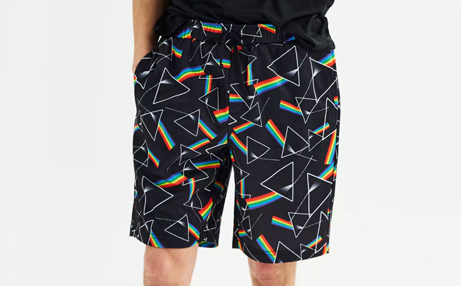 Mens Pink Floyd Sleep Shorts Mens Pink Floyd Sleep Shorts