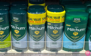 Mitchum Mens Deodorants in shelf