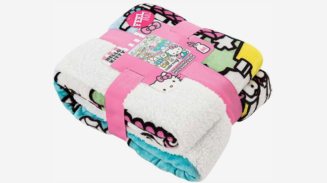 Northwest Hello Kitty Silk Touch Sherpa Throw Blanket Northwest Hello Kitty Silk Touch Sherpa Throw Blanket 2