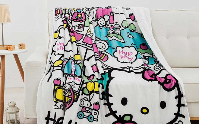 Northwest Hello Kitty Silk Touch Sherpa Throw Blanket Northwest Hello Kitty Silk Touch Sherpa Throw Blanket