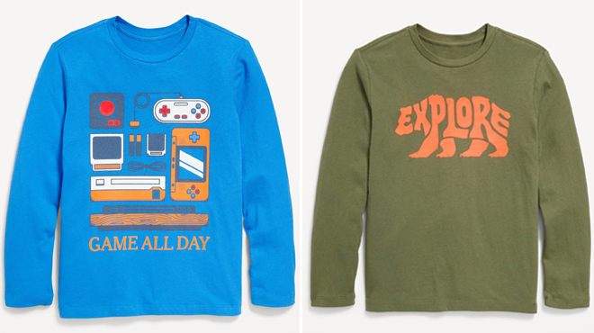 Old Navy Long Sleeve Graphic Boys T Shirt Old Navy Long Sleeve Graphic Boys T Shirt