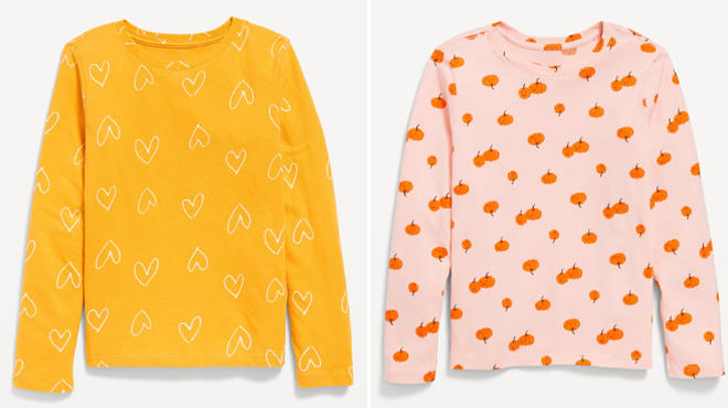 Old Navy Softest Printed Long Sleeve Girls T Shirts Old Navy Softest Printed Long Sleeve Girls T Shirts