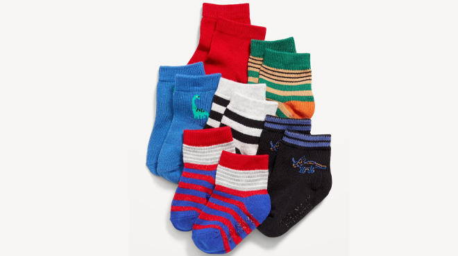 Old Navy Unisex Crew Socks 6 Pack for Toddlers Babies Old Navy Unisex Crew Socks 6 Pack for Toddlers Babies