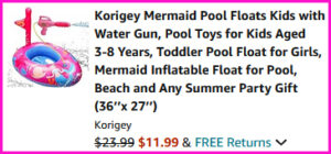 Pool Float with Water Gun Checkout Screen Pool Float with Water Gun Checkout Screen