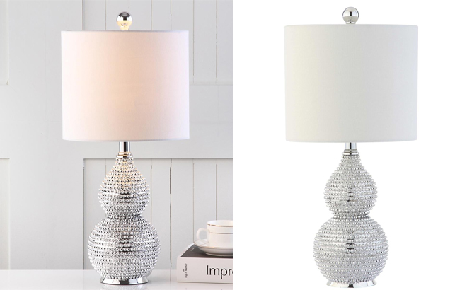 Safavieh Clarabel Chrome 20 Inch Table Lamps Safavieh Clarabel Chrome 20 Inch Table Lamps