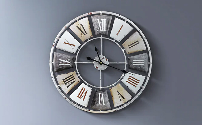 Sorbus Multi Color Metal Wall Clock