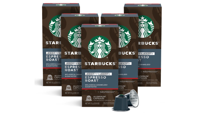 Starbucks by Nespresso Decaf Dark Roast Espresso 50 Count Starbucks by Nespresso Decaf Dark Roast Espresso 50 Count