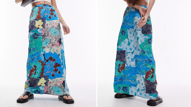 Topshop Resort Print Maxi Skirt Topshop Resort Print Maxi Skirt