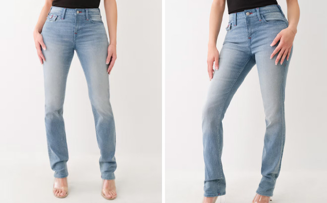 True Religion Womens Billie Straight Jeans