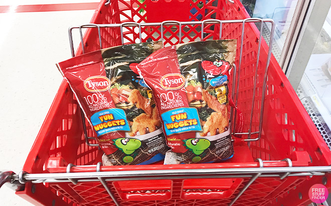 Tyson All Natural White Meat Fun Nuggets Two Packs in the Cart Tyson All Natural White Meat Fun Nuggets Two Packs in the Cart