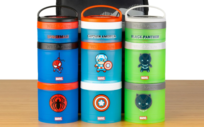 Whiskware Marvel Stackable Snack Containers