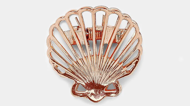 Rose Gold Shell Claw Clip 3 Rose Gold Shell Claw Clip