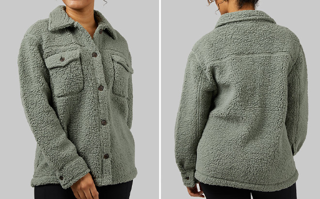 32 Degree Womens Cozy Sherpa Shirt Jacket 32 Degree Womens Cozy Sherpa Shirt Jacket
