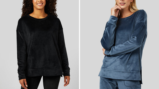 32 Degrees Womens Soft Velour Top