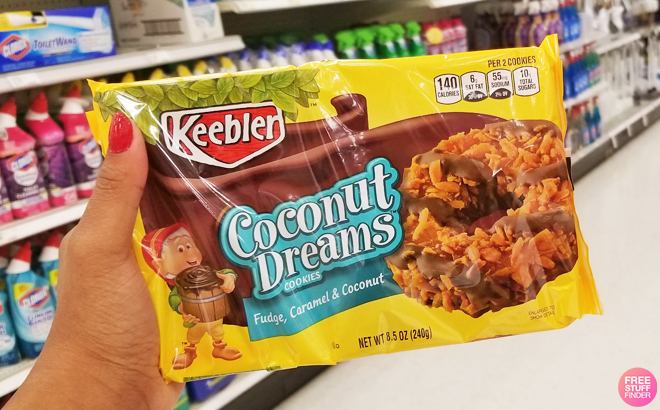 A Person Holding Keebler Fudge Cookies A Person Holding Keebler Fudge Cookies