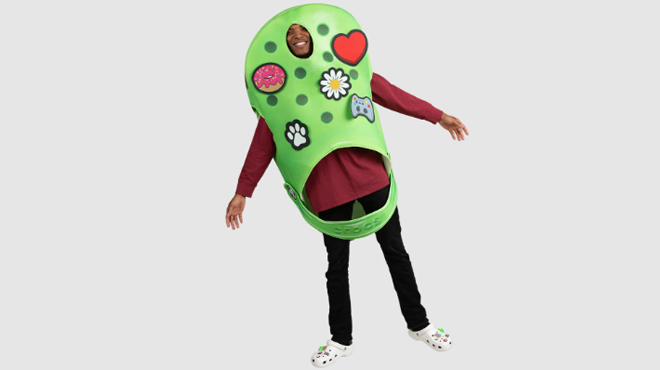 A Person Wearing a Crocs Classic Costume
