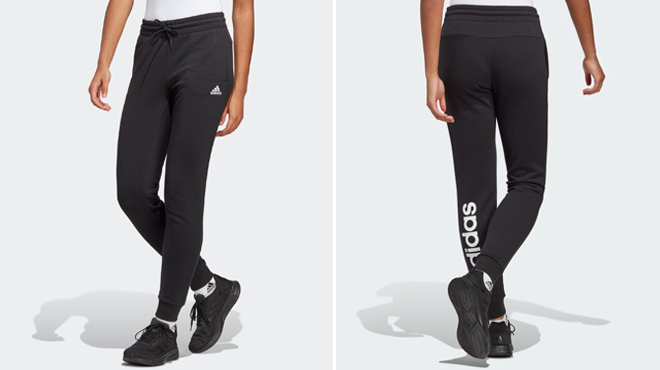 Adidas Womens Essentials Linear French Terry Cuffed Pants