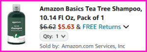 Amazon Basics Shampoo Checkout Screen Amazon Basics Shampoo Checkout Screen